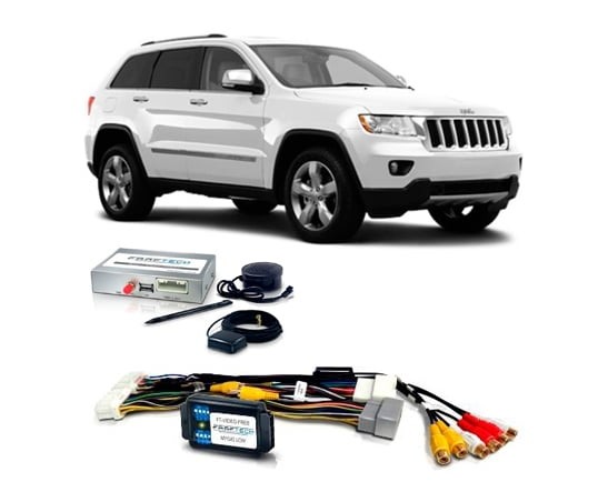 INTERFACE DESBLOQUEIO DE TELA JEEP GRAND CHEROKEE 2008 ATÉ 2010 FAAFTECH FT-VIDEO-FREE MYGIG LOW + MÓDULO GPS FAAFTECH FT-GPS-UNIV