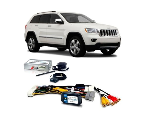 INTERFACE DESBLOQUEIO DE TELA JEEP GRAND CHEROKEE 2011 ATÉ 2013 FAAFTECH FT-VIDEO-FREE MYGIG HI + MÓDULO GPS FAAFTECH FT-GPS-UNIV