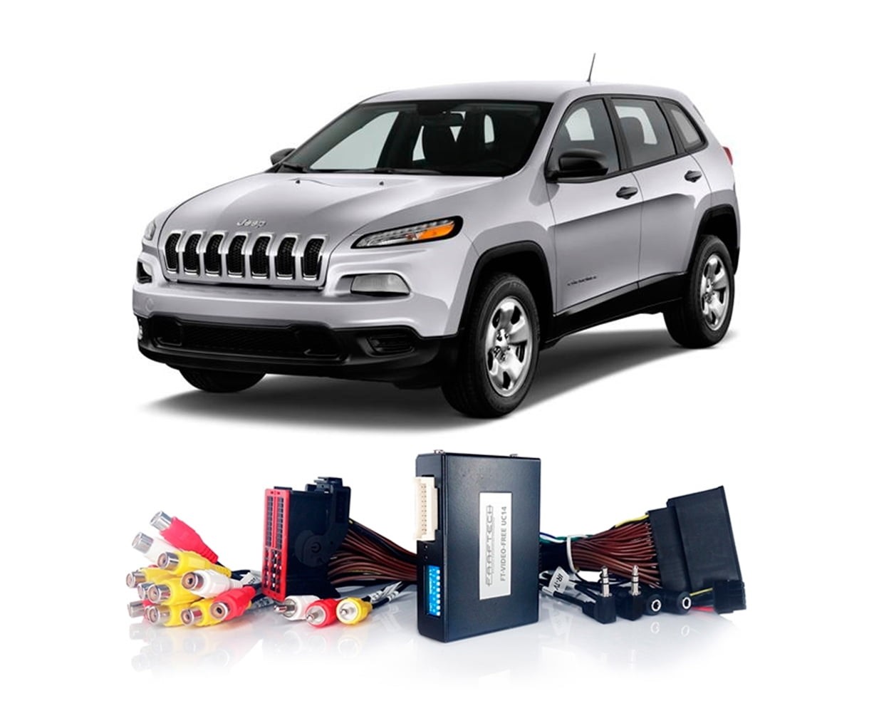 INTERFACE DESBLOQUEIO DE TELA JEEP CHEROKEE 2014 ATÉ 2015 FAAFTECH FT-VIDEO-FREE UC14 4.2