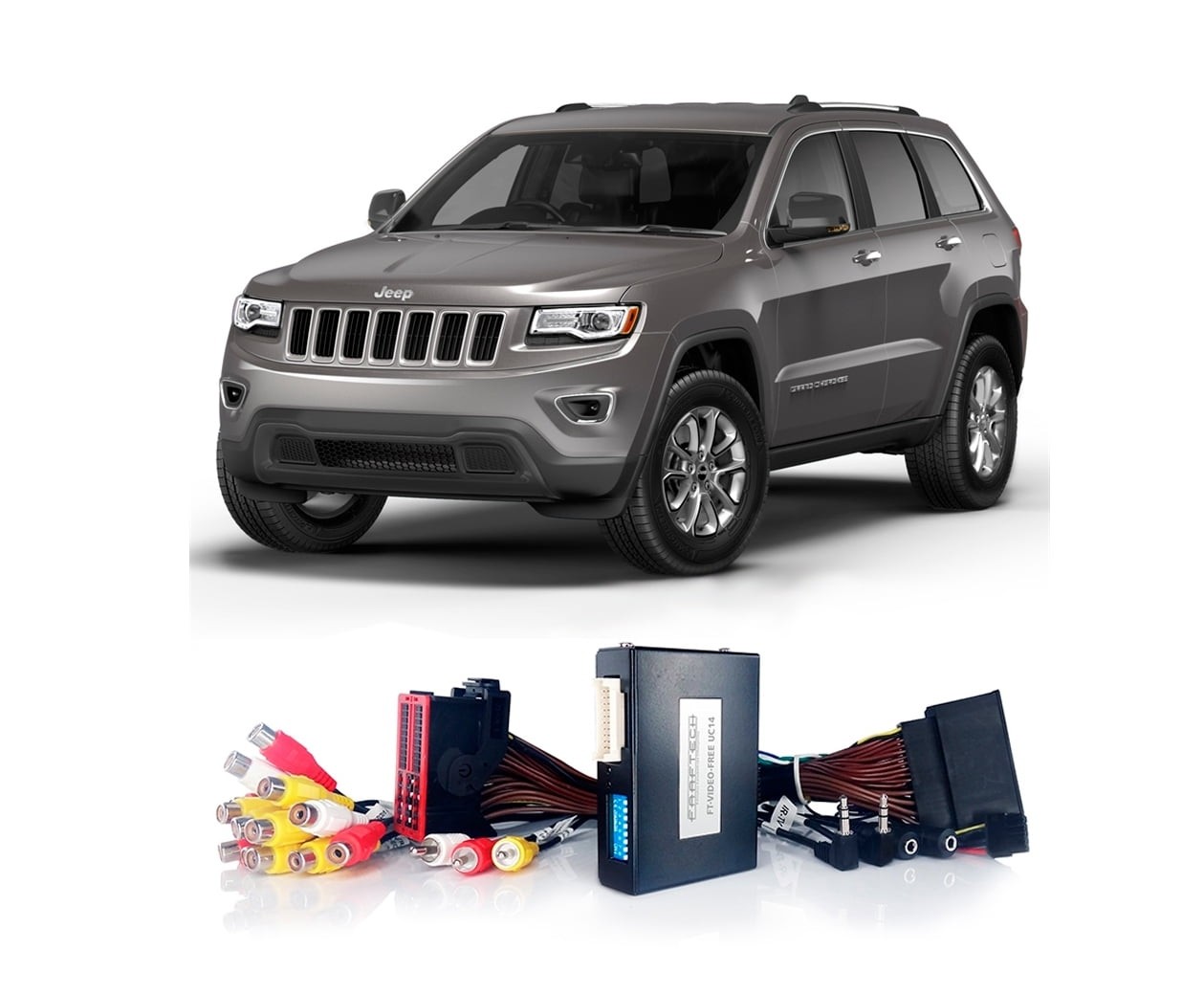 INTERFACE DESBLOQUEIO DE TELA JEEP GRAND CHEROKEE 2014 FAAFTECH FT-VIDEO-FREE UC14 4.2