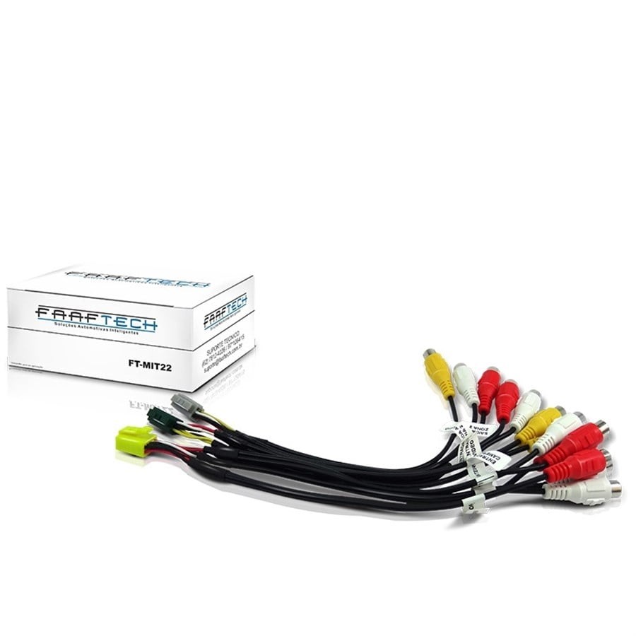 CHICOTE DE VIDEO FT-MIT22 DVD CLARION NX501 LINHA MITSUBISHI FAAFTECH