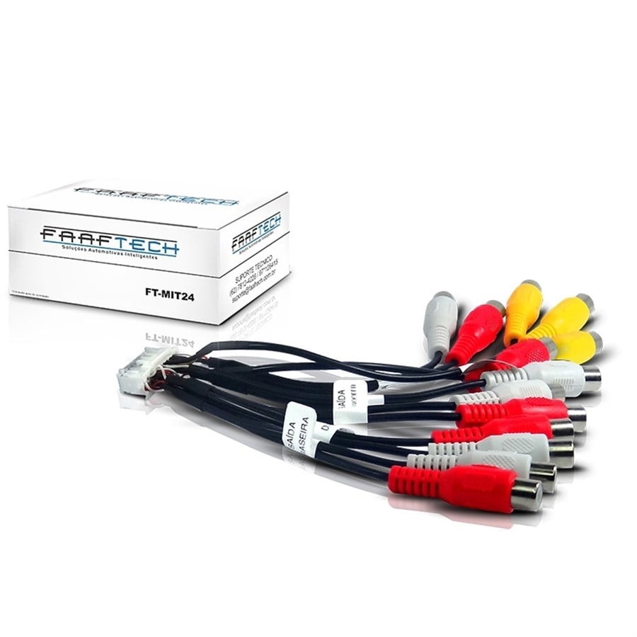CHICOTE DE VIDEO FT-MIT24 DVD CLARION NX700 LINHA MITSUBISHI FAAFTECH