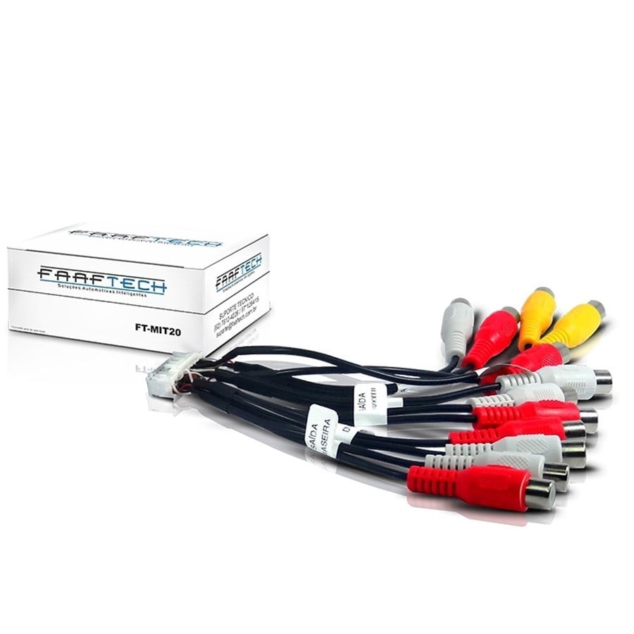 CHICOTE DE VIDEO FT-MIT20 DVD CLARION VX709 LINHA MITSUBISHI FAAFTECH
